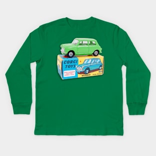 GREEN MORRIS MINOR TOY CAR Kids Long Sleeve T-Shirt